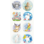 Cute Toy Animal Stickers - Roll of 50's 